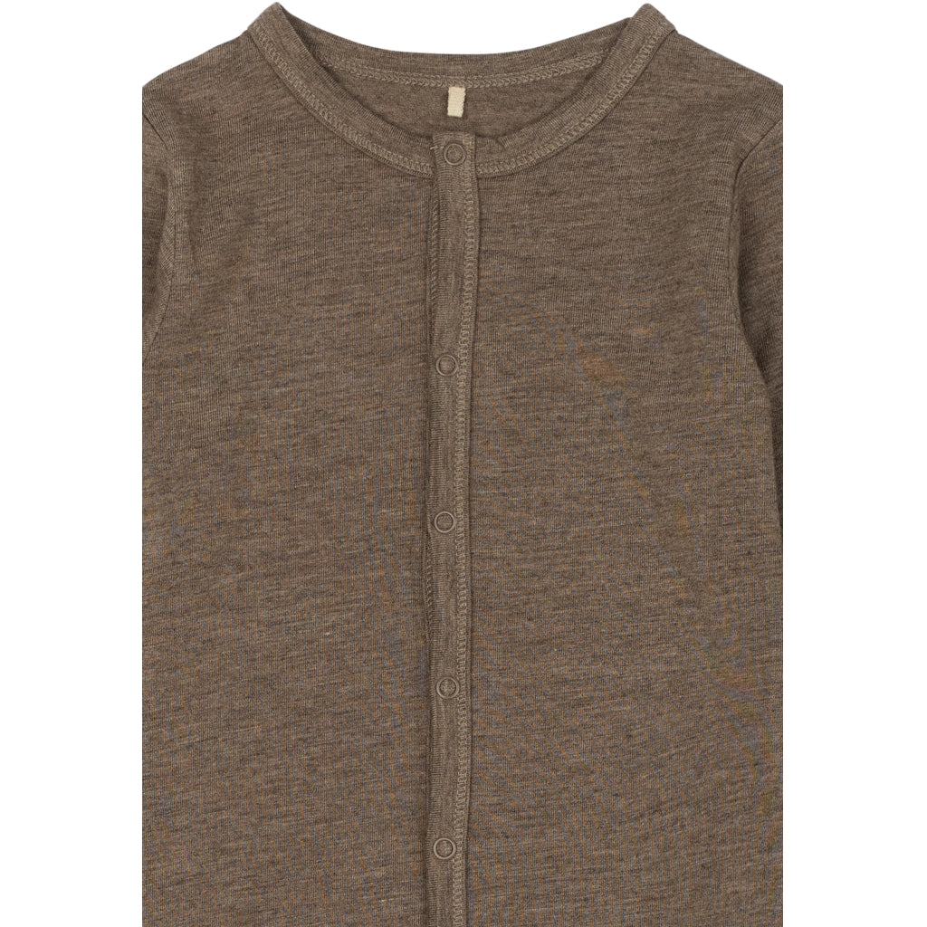 Strik m. Uld 'Langaa' - Dark Latte Melange